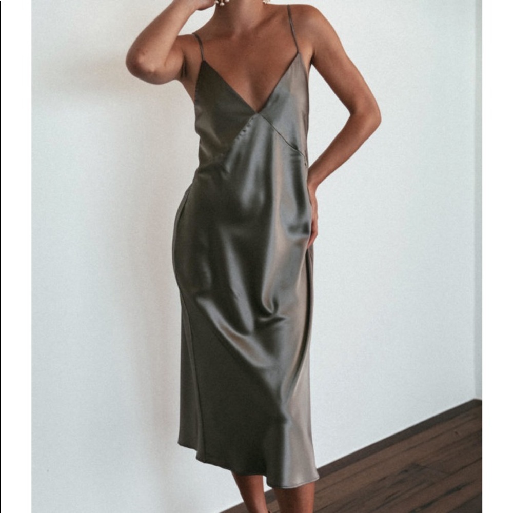 Grace loves lace silk midi dress
